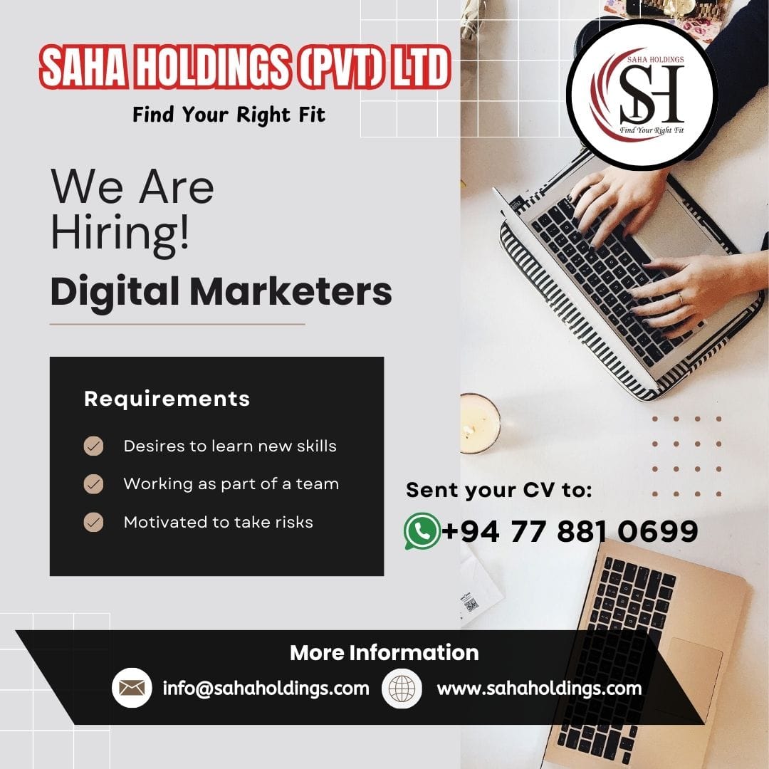 💥 SAHA HOLDINGS (PVT) LTD 💥 NOW HIRING!